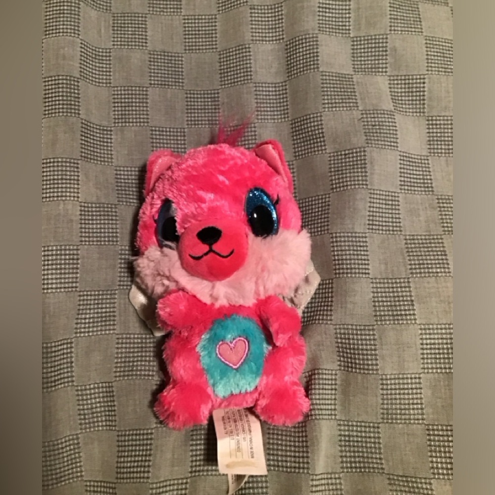 Hatchimals Cat Plush Winged Spinmaster Hot Pink ~ 6 "